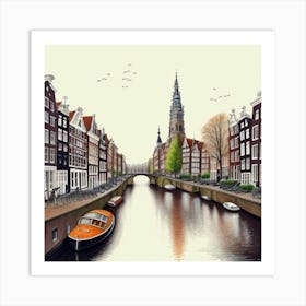 Amsterdam Canal 2 Art Print