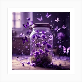 Purple Butterflys  Art Print