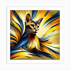 Abyssinian Cat 01 Art Print