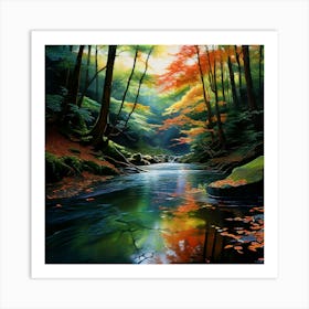 Watercolor Ohinemuri River Art Print