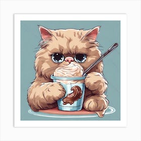 Gatto Gelato 3 Art Print