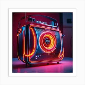 Stereo neon Art Print