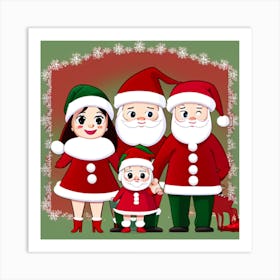 Family Of Santa Claus 5 Art Print