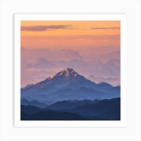 Abstract Mountain Majesty Art Print