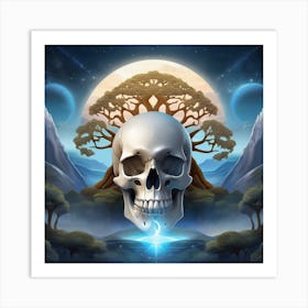 Skull In The Sky Art Print