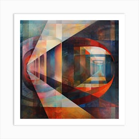 A Design Grid Oil Painting Illustration 1718708494 1 Art Print