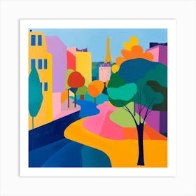 Abstract Park Collection Parc De Belleville Paris France 1 Art Print