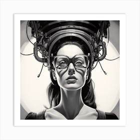 Futuristic Woman 5 Art Print