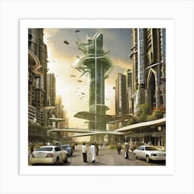 Futuristic Cityscape 138 Art Print