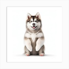 Siberian Husky Puppy Art Print