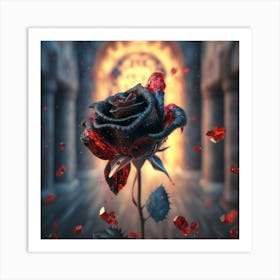 Black Rose Art Print