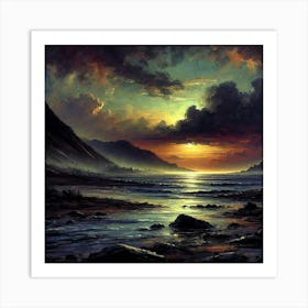 Sunset Over The Ocean 273 Art Print