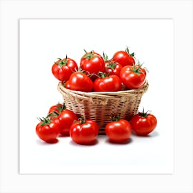 Tomatoes In A Basket Art Print