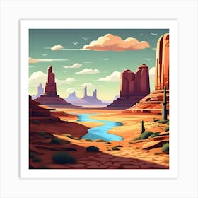 Desert Landscape 1 Art Print