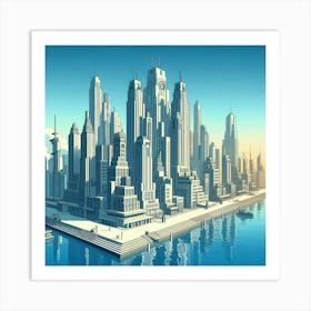 Futuristic Cityscape 46 Art Print