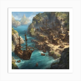 the pirates and the sea Art Print