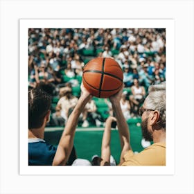 Crowd At The Basketball Game Art Print