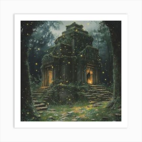 Fireflies In The Forest Art Art Print