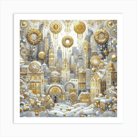 Christmas City 3 Art Print