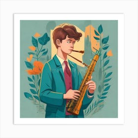 Saxophone Player Art Print