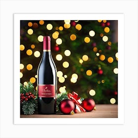 Bottle Of Red Wine Art Print