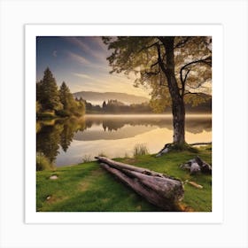 Sunrise By The Lake 4 Art Print