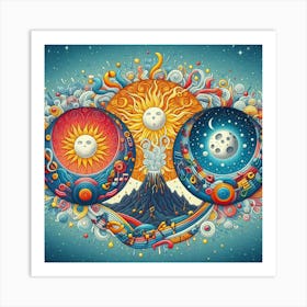 Sun And Moon 1 Art Print