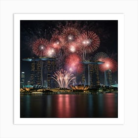 New Year In Singapore Art Print