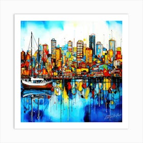 Harbour Real Estate - Vancouver Skyline Art Print