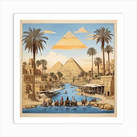 Egypt And The Pyramids Art Print