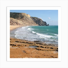 Luz coast in Portugal Art Print
