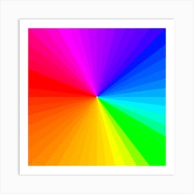 Rainbow Rays Art Print