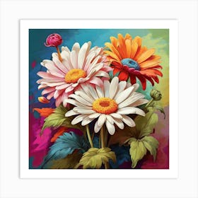 Daisy Painting art print Art Print