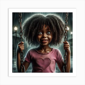 Girl On A Swing Art Print