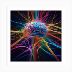 Colorful Brain 14 Art Print