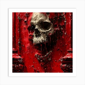 Bloody Skull Art Print