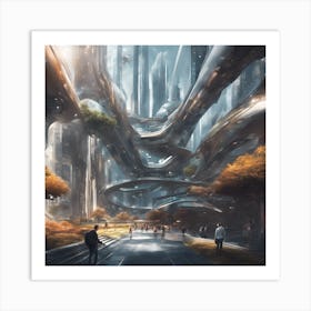 Futuristic City 1 Art Print