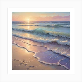 Sunset At The Beach 8 Art Print