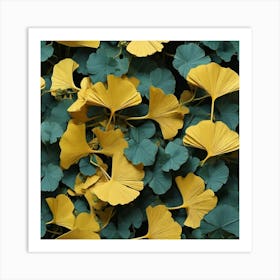 Tropical leaves of ginkgo biloba 14 Art Print