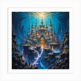 Underwater City Art Print