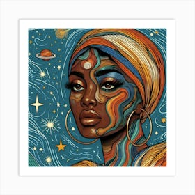 Lyrielle Celestial Portrait Art Print