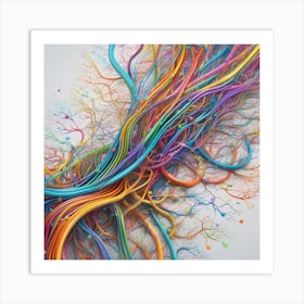 Colorful Wires 5 Art Print