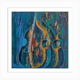 Wall Art With Double Bass Art Print