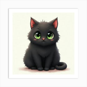 Black Cat 1 Art Print