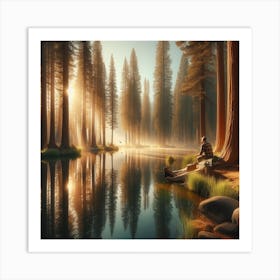 Sunrise In The Forest Art Print