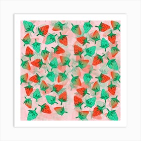 Strawberry Pattern Art Print