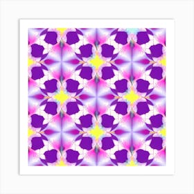 Purple And Yellow Abstract Pattern Art Print