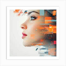 Abstract Portrait Of A Woman 17 Art Print