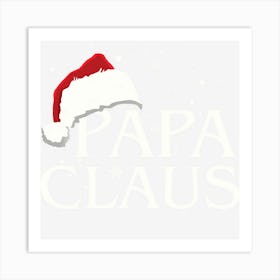 Papa Claus Santa Hat Christmas Family Group Matching Pajama Art Print