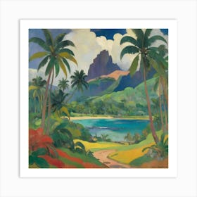 Tahitian Landscape Paul Gauguin Art Print 2 Art Print